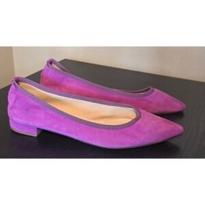 Ballerette Campo Marzio Pointed Toe Suede Ballet Flats Women's Size 41